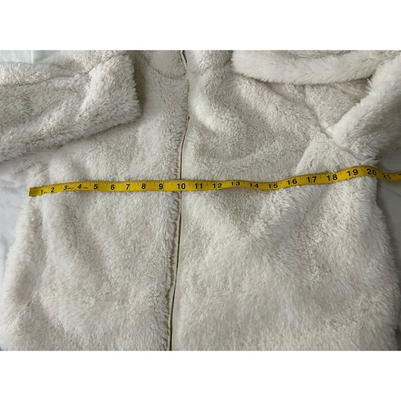 Patagonia Lunar Frost Faux Fur Jacket Full Zip Cream White Womens Sz Small Soft - Picture 13 of 15